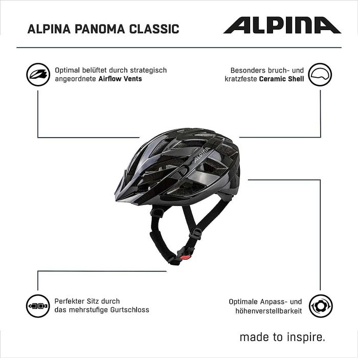 Шлем Шолом велосипедний Alpina Panoma Classic 52-57 см