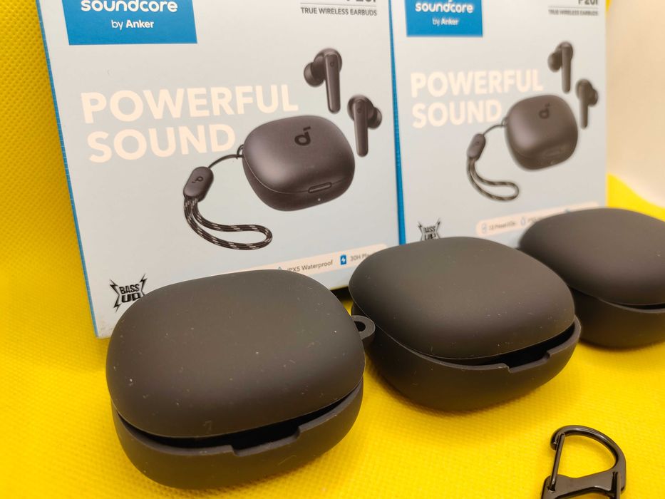 Чехол силиконовый на наушники Anker Soundcore P20i / R50i + карабин!