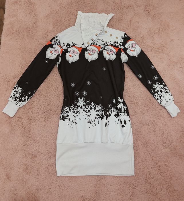 Sweter świąteczny tunika świąteczna golf świąteczny