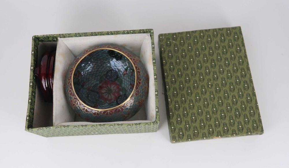 Taça Chinese plique-a-jour transparency enamel