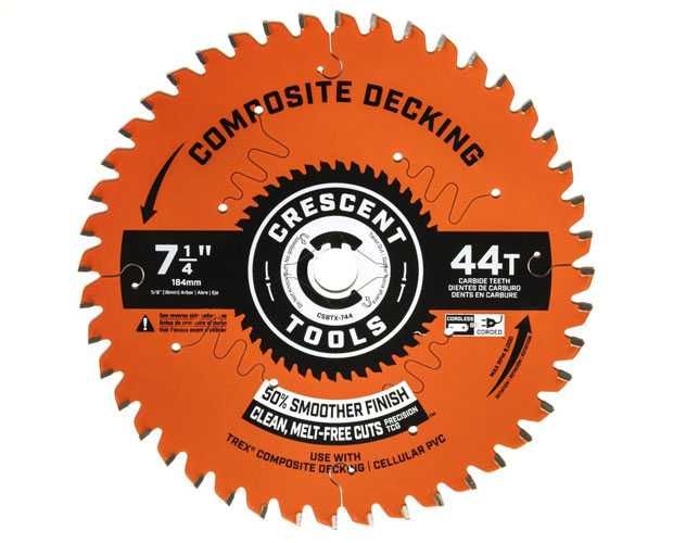 Диск по ламінату, композиту 184/16 мм на 44 зуба Crescent CSBTX-744