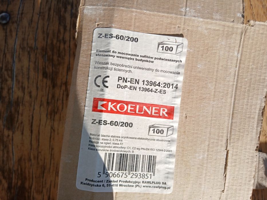 Łączniki do sufitu podwieszanego, łączniki profili CD60