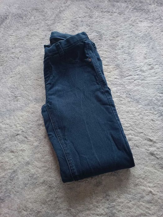 Jegginsy C&A 38, M, granatowy-marmurkowe, miękki jeans, dopasowują się