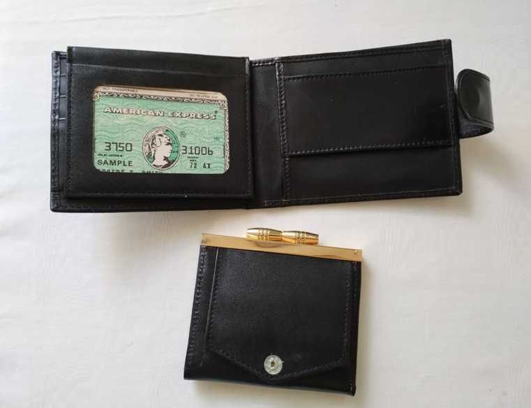 portfel z portmonetką BACCIO skórzany nowy