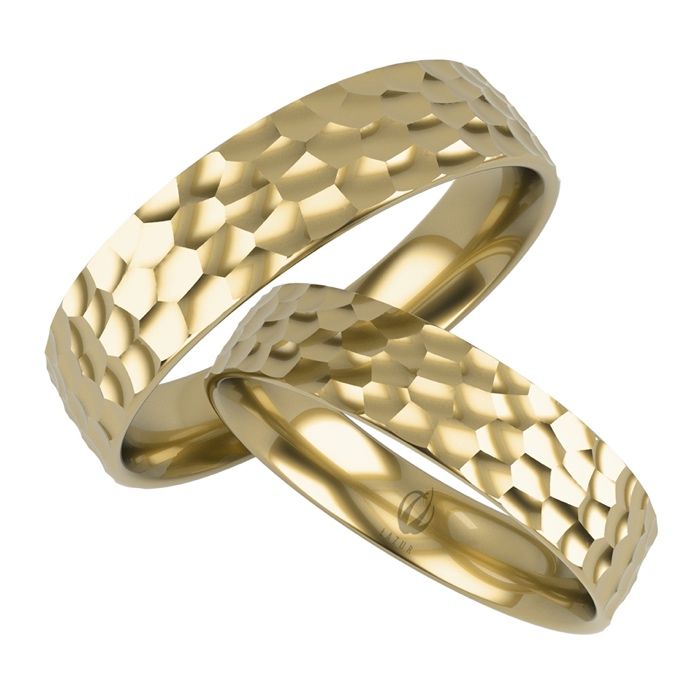 WYSYŁKOWA PREZENTACJA Symbol Miłości dwie obrączki 5 mm złote 585 14K