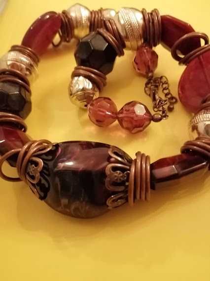 Naszyjnik odcienie fioletu