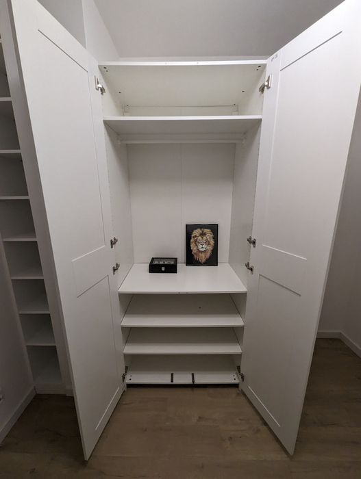 IKEA PAX z drzwiami GRIMO – biała szafa 100 × 60 × 236 cm