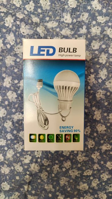 LED лампа USB 7W яскраво-біла