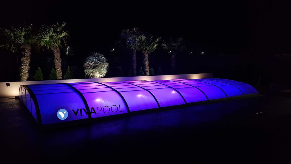 Zadaszenie basenowe średnie/niskie Smart 12,83x5,25x ,00 | Vivapool