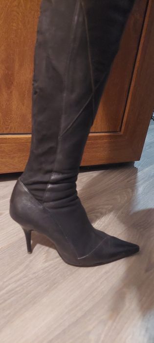 Сапоги осенние кожанные