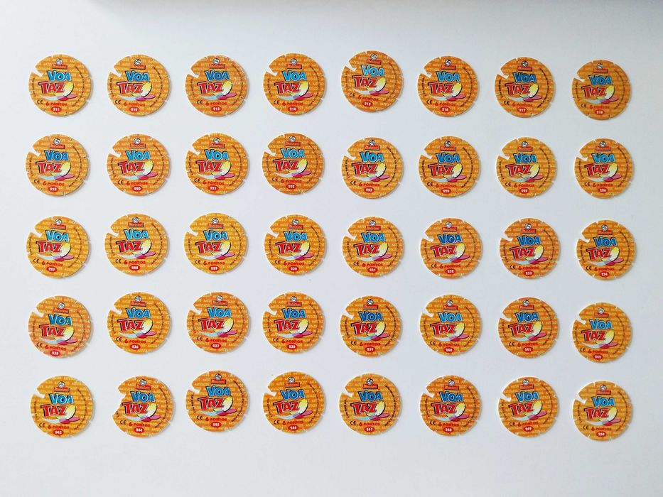 40 tazos (série completa c/ 1 tazo danificado) VOA TAZO | Matutano lote