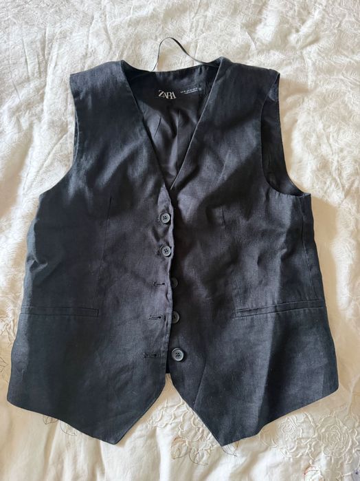 Лляна жилетка Zara