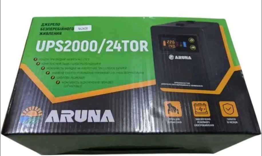 Комплект ДБЖ ARUNA UPS 2000/24TOR + LiFePO₄ 100 А·год (25.6 В, Bluetooth)