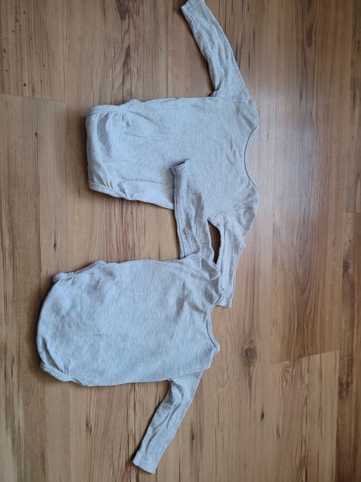 2 x body długi rękaw h&m 56 chłopięce, uni