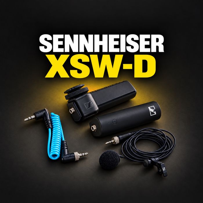 microfone de lapela sem fios Sennheiser XSW-D Portable Lavalier Set.