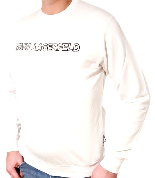 Bluza Karl Lagerfeld męska biała