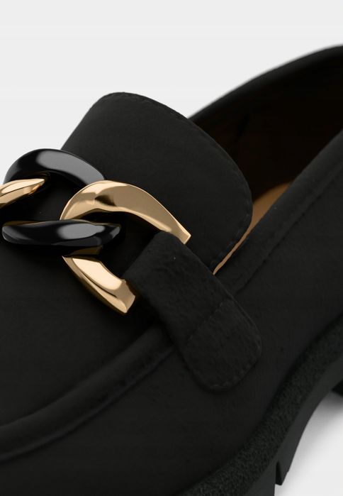 Anna Field 37 Buty Damskie Czarne Loafersy Półbuty Wide Fit T1529