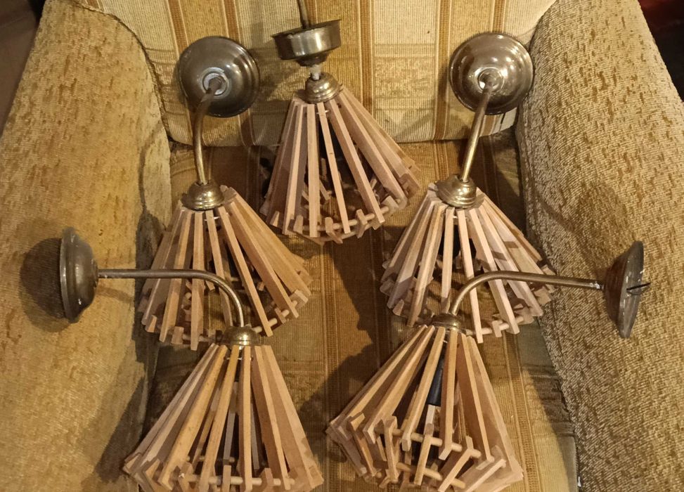 3 - Lampy drewniane i pojemnik na gryzonia