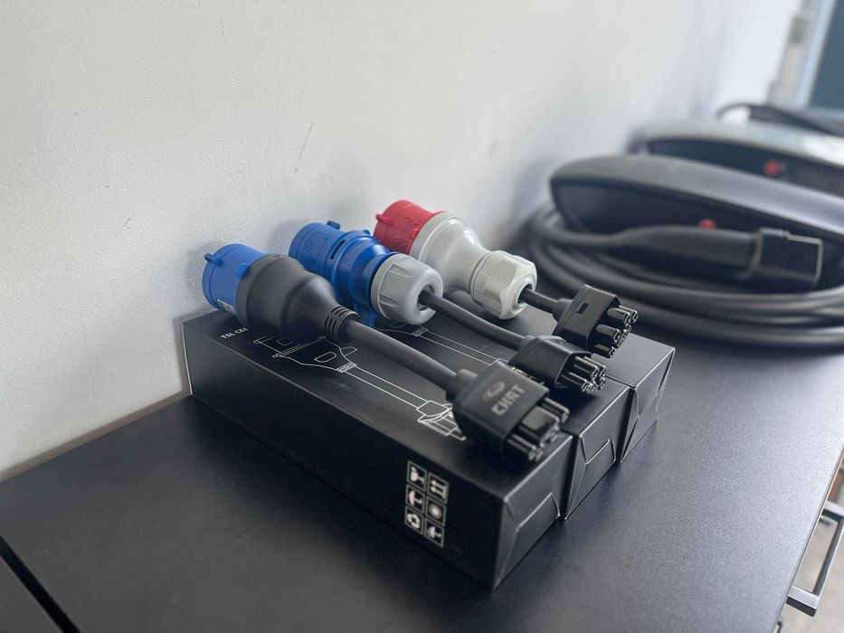 Адаптери для зарядки Tesla Mobile Connector Gen2/Gen3 | 32A | Перехідник Синій / Червоний | Без заземлення