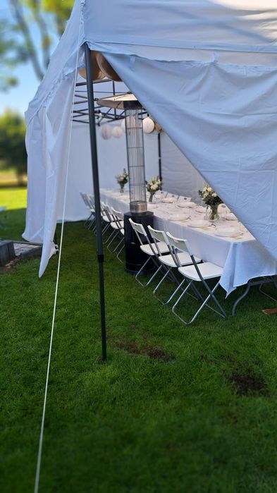 Namiot imprezowy 3x6 dla 20stu osób, stoły, krzesła
