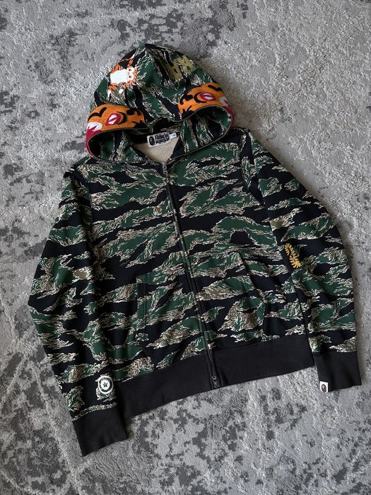 BAPE TIGER зіп худі