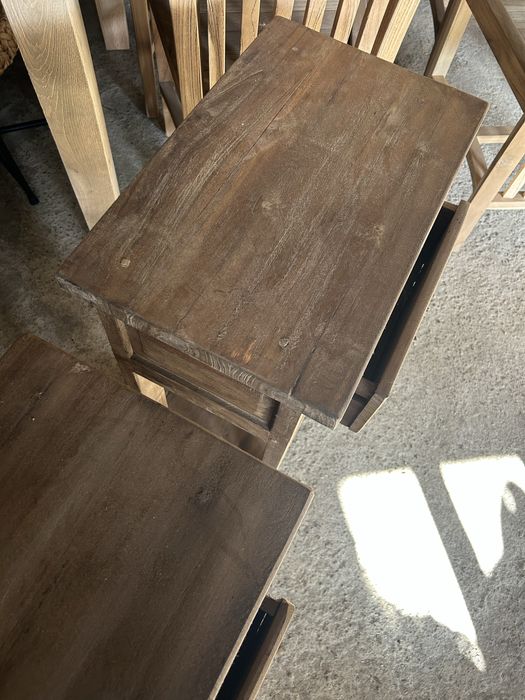 stolik nocny szafka drewniana rustykalna farmhouse