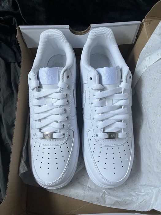Nike Air Force 1 Low ALL White  з натурьа ної шкіри Нові