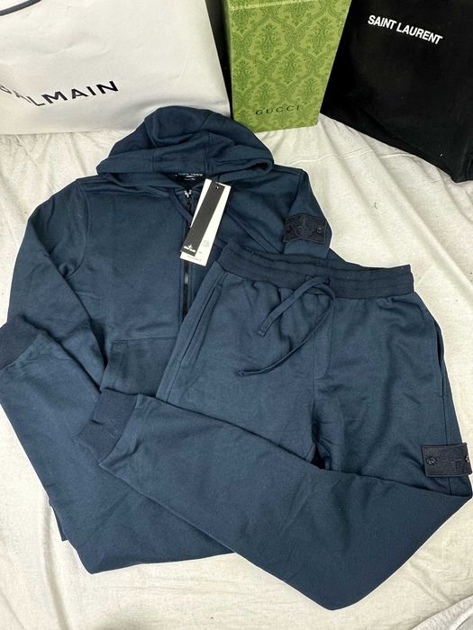 Komplet dresu granatowy Ultra Premium dres stone island OUTLET