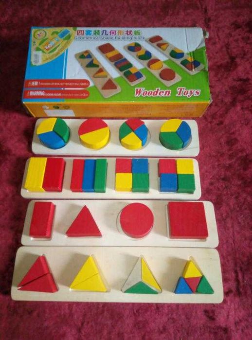 Детские игрушки из дерева 7 видов.