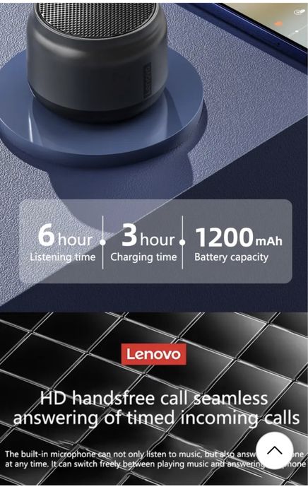 Coluna bluetooth Lenovo K3