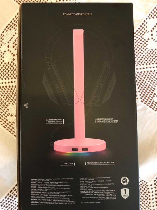 Suporte Headset Razer Base Station V2 Chroma Quartz