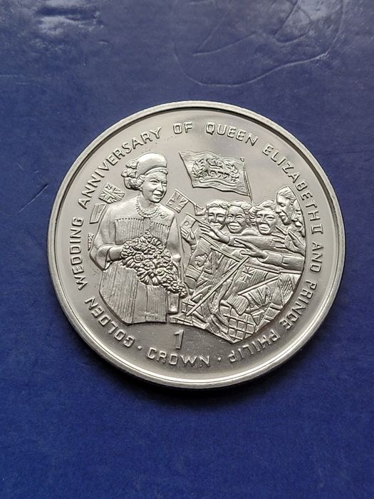 Moneta Korona 1997 - Złota rocznica ślubu - Gibraltar (714)