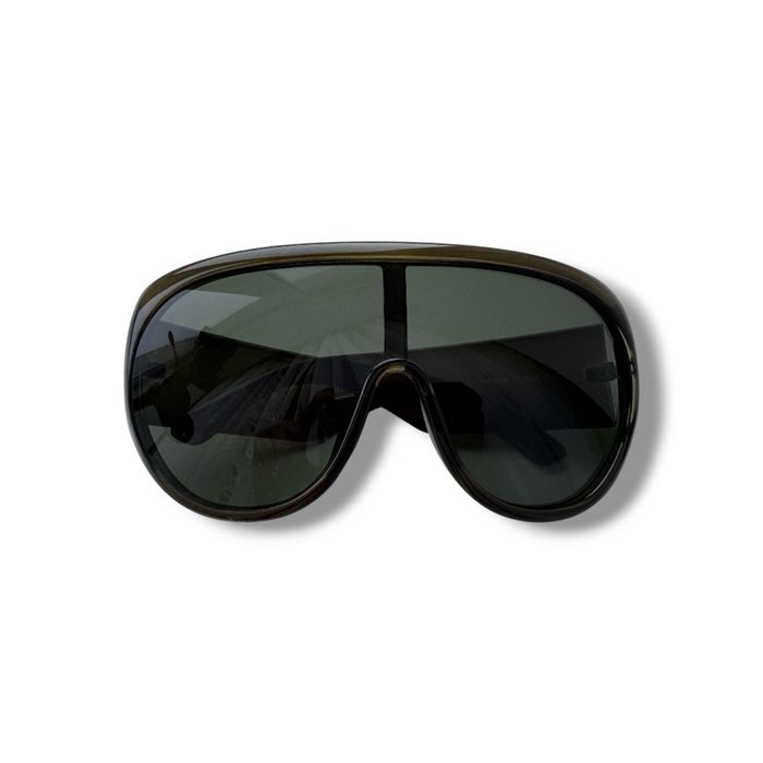 Очки окуляри маска солнцезащитные унисекс saint laurent хаки зеленые