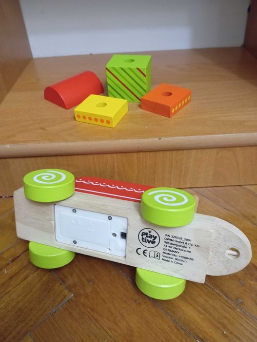 Інтерактивний дерев’яний паровозик конструктор сортер потяг Playtive