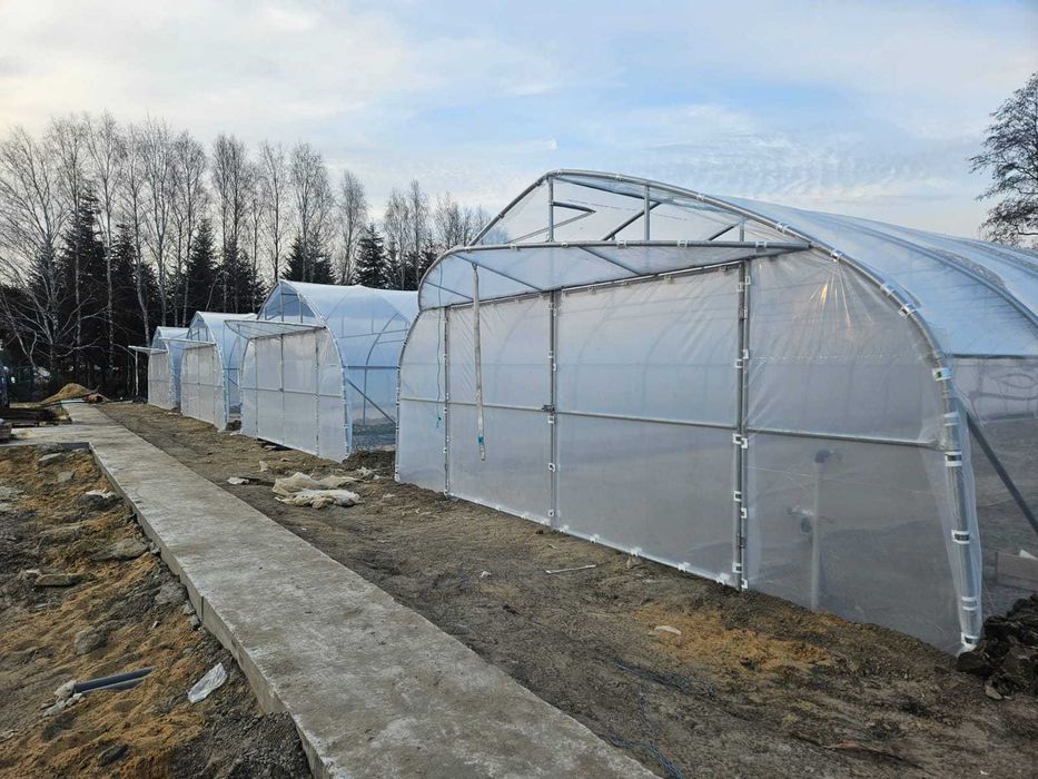 tunel foliowy, konstrukcja tunelu 7 x 30 gotyk