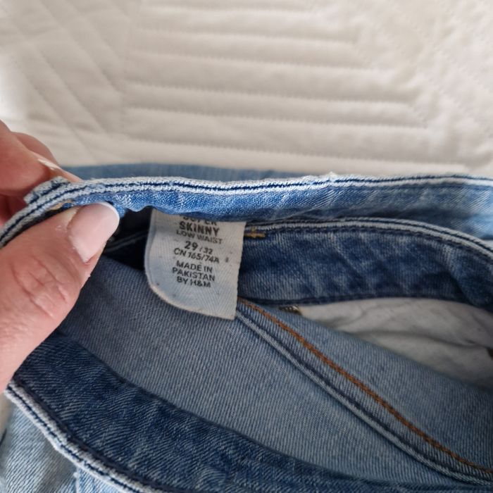 3x spodnie skinny H&M Esprit 29/32 uszkodzone długie rurki