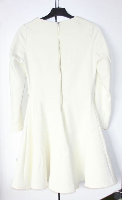 yoshe biała ecru sukienka 36 s żółtą 34 xs ślub ślubna suknia