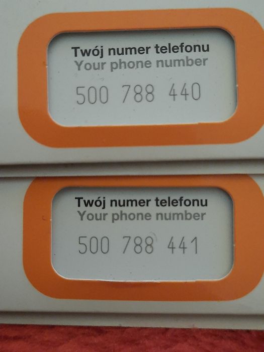 Karta karty sim orange nr 500... dla firmy lub pary złoty numer platyn