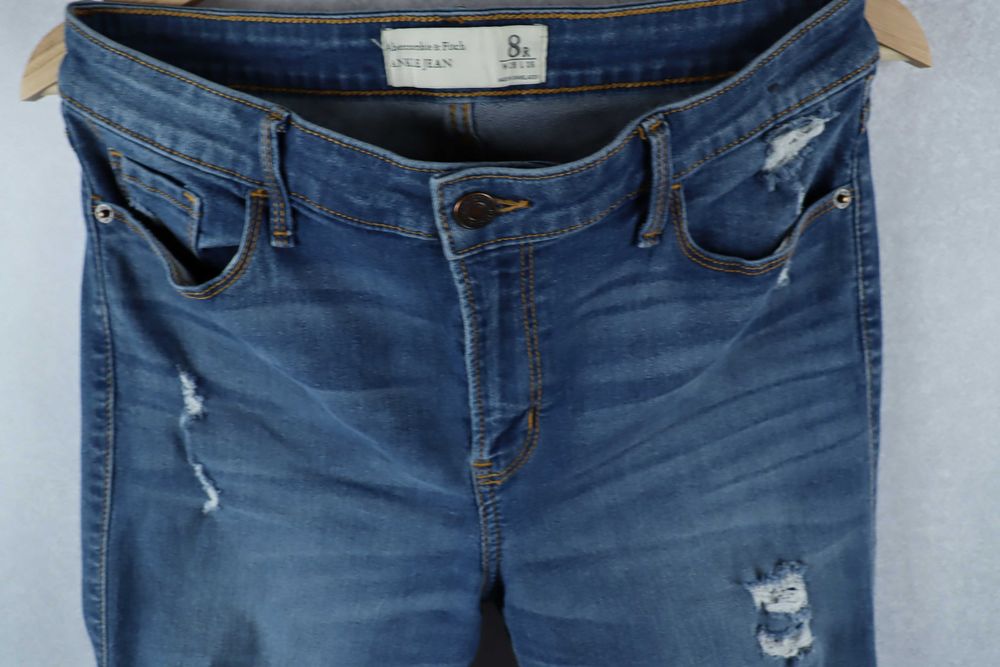 Abercrombie&Fitch damskie spodnie jeansy rurki stretch ankle jean skinny fit M L 38 40