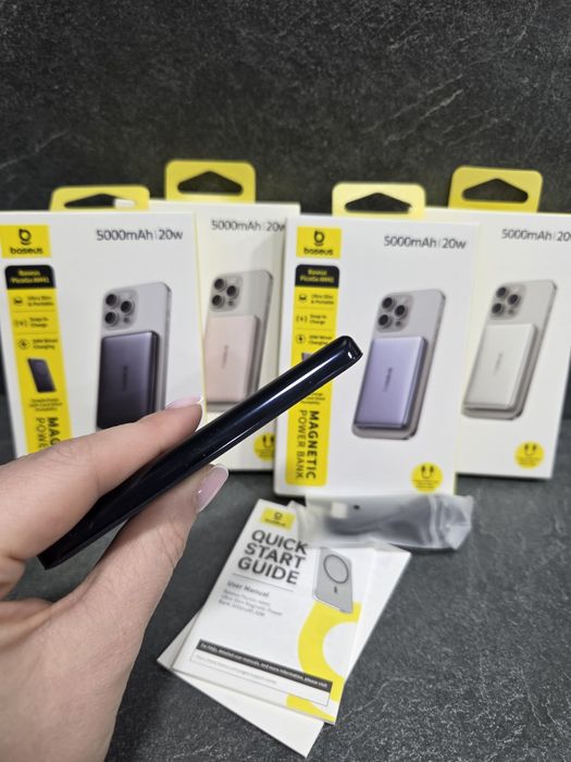 Павербанк  Baseus PicoGo AM41 Ultra-Slim Magnetic Power Bank 5000mAh, магнітний павербанк, ультра тонкий та компактний