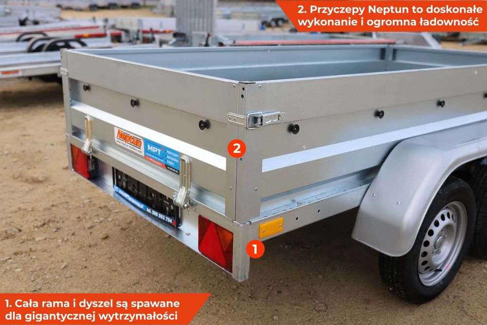 Przyczepka tandem Neptun Rustik 263x129  SPAWANA 3mm! Nowa