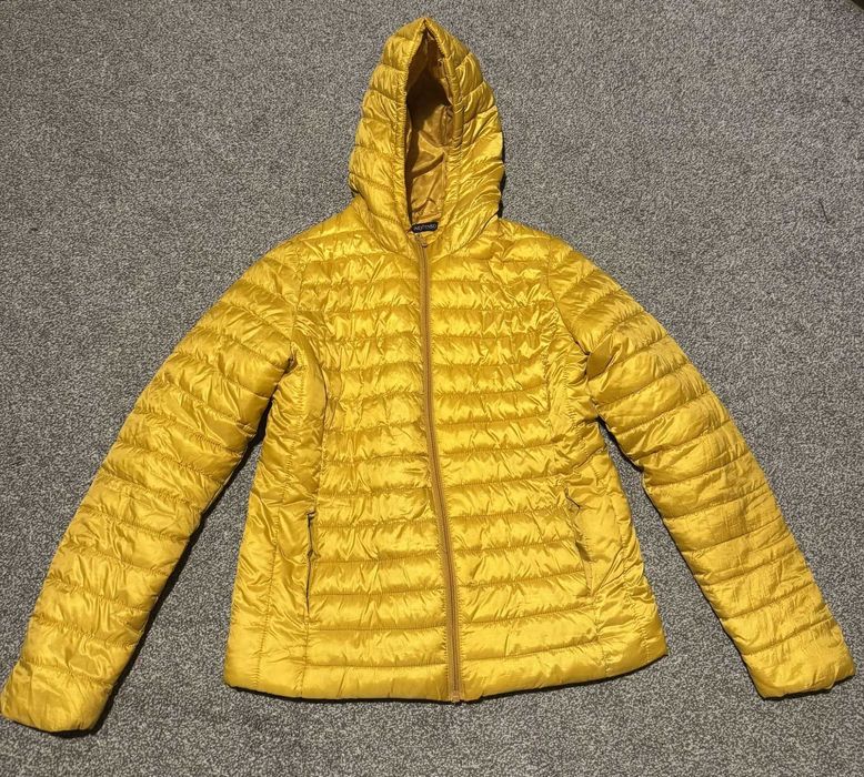 Żółta, pikowana kurtka jesienna ineXtenso | M
