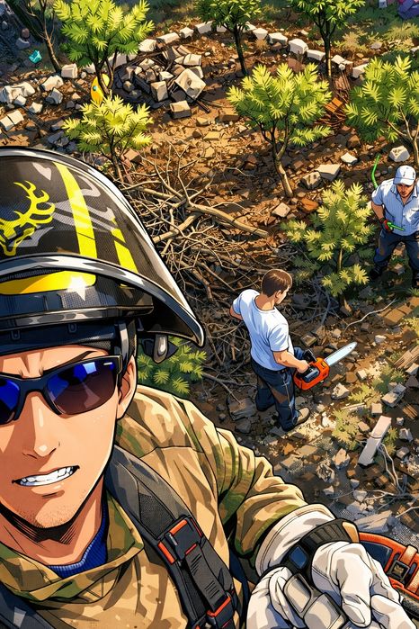 Wycinka drzew i skracanie żywopłotów.