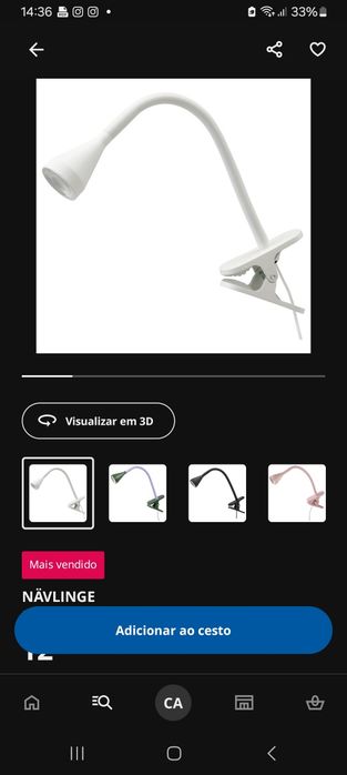 Vendo candeeiro led branco426580340859228161