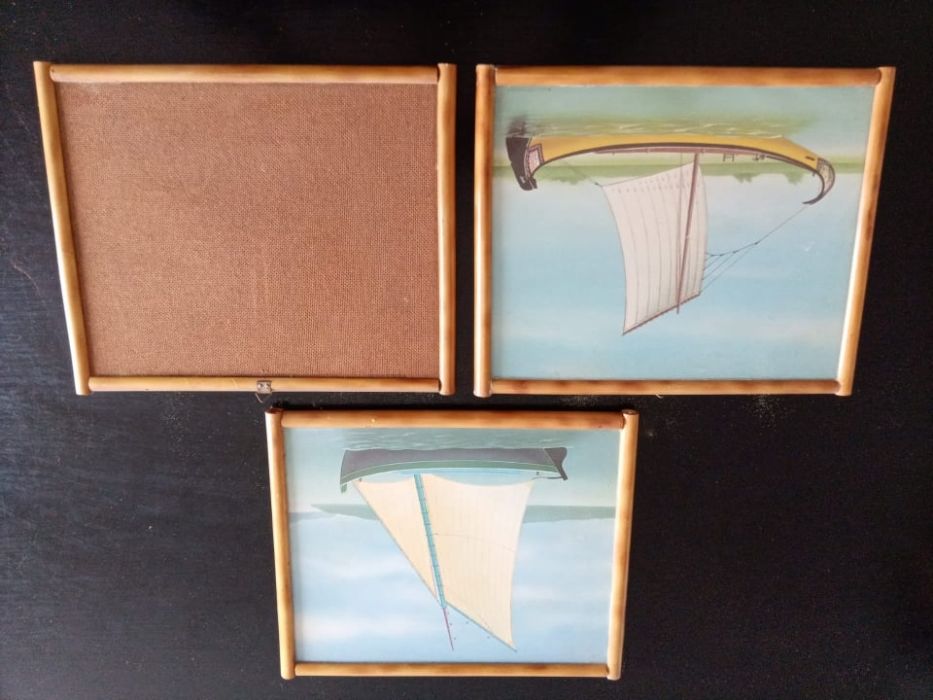 6 Quadros barcos em cana