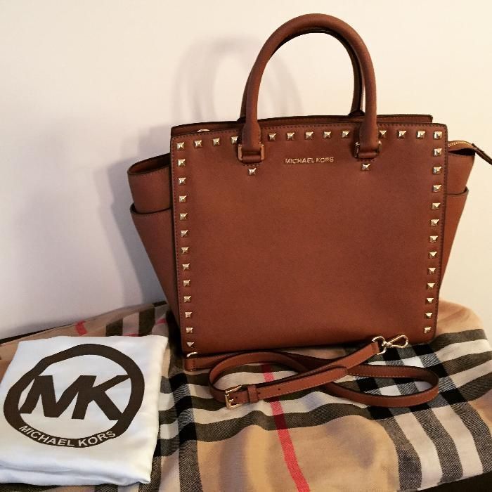 Tobra Michael Kors Hamilton brązowa z ćwiekami