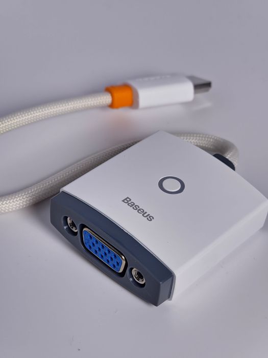 Baseus przejściówka adapter HDMI do VGA + mini jack 3,5mm biały | dSE