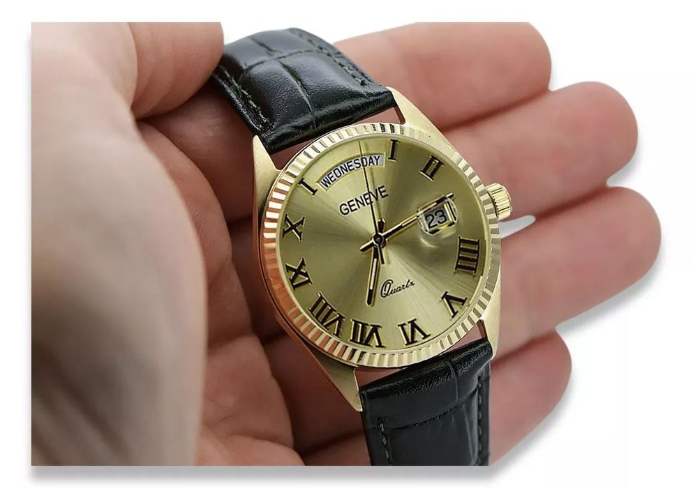Złoty zegarek męski damski 14k 585 Geneve mw013ydg Warszawa