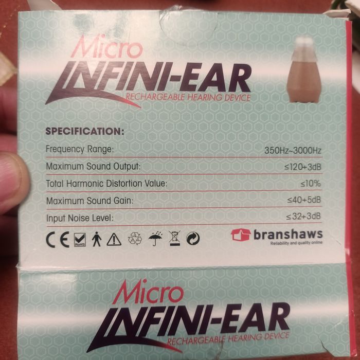 Слуховой аппарат Micro Infini Ear с возможностью подзарядки