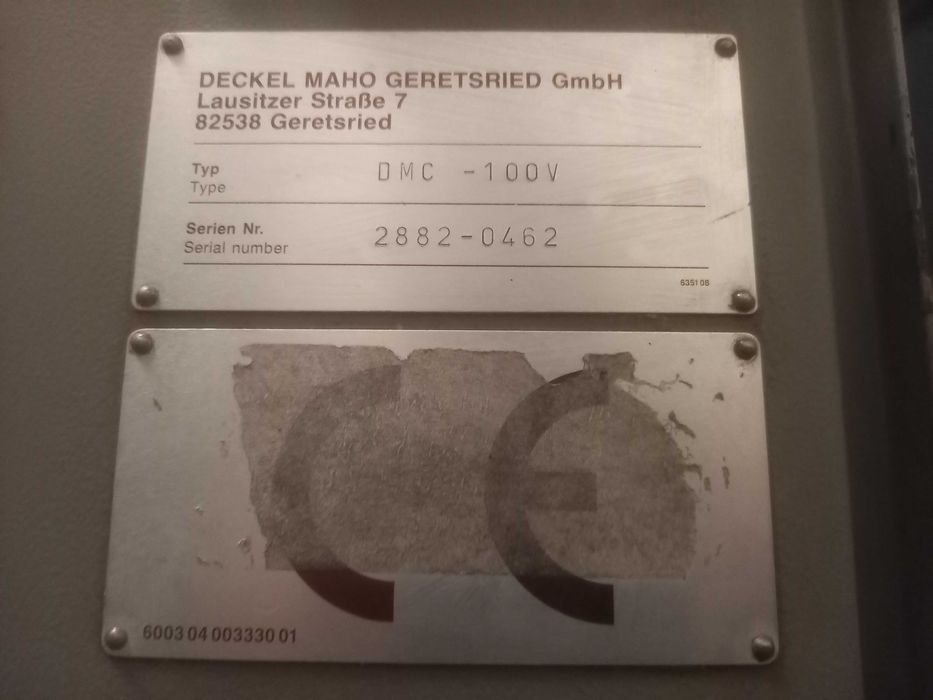Fresadora CNC - DECKEL MAHO DMC 100V (1000x800)